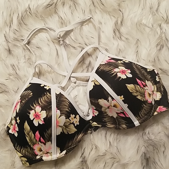 Strappy floral bikini top - Picture 1 of 4